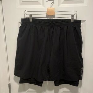 Reebok 2-in-1 Running Shorts in Black